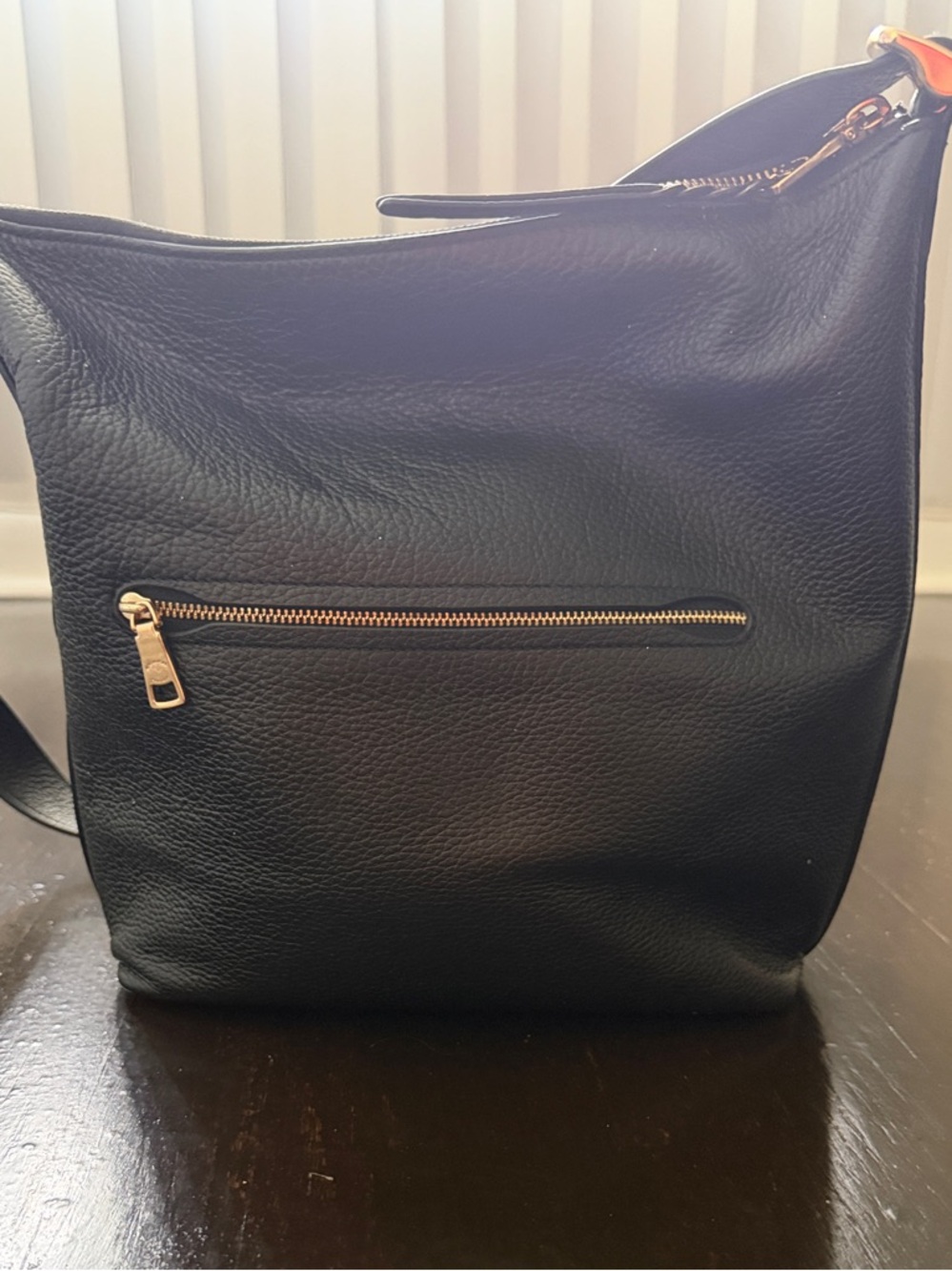 Coach Black Pebbled Leather Shoulder Bag with Gold Hardware - Picture 2 of 7